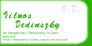 vilmos dedinszky business card